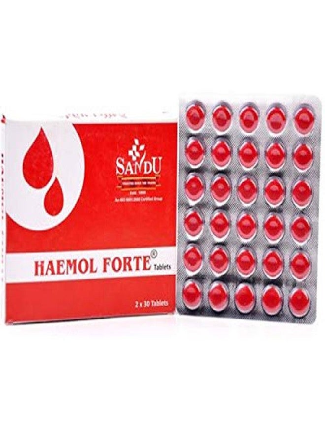 SANDU Haemol Forte Tablets, Red, 60 Count