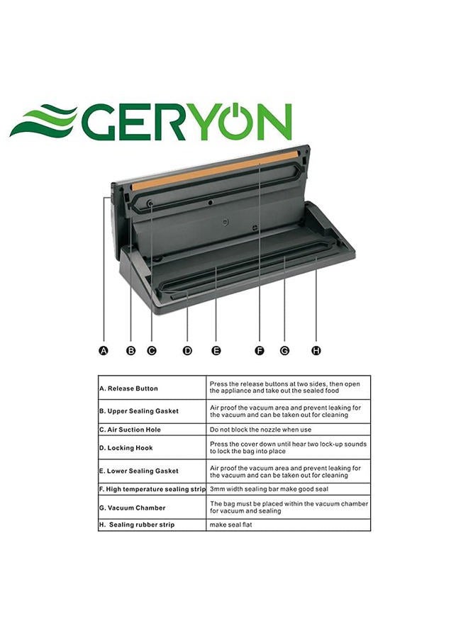 GERYON Food Sealer Replacements Parts 4-Pack Foam Gasket Seal Upper and Lower Vacuum Sealer Machine Replaces Fits E2900/E2901 Series - Image 4