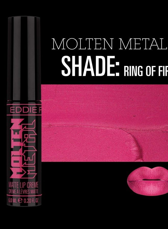 EDDIE FUNKHOUSER Molten Metal Metallic Matte Liquid Lipstick (Ring Of Fire)  - Image 2