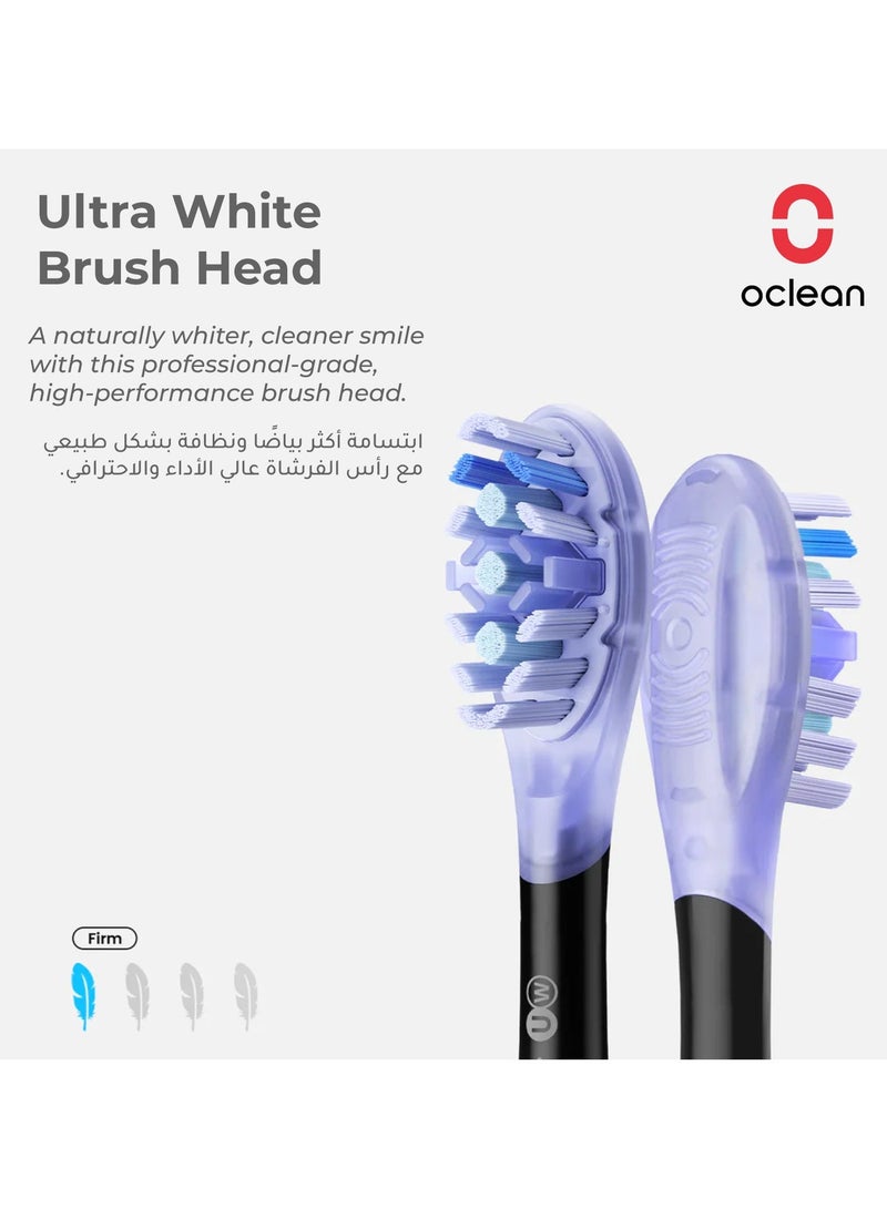 Oclean Brush Head ning & Deep Clean Black — White — Ultra Uw02 Stain - Polishing Element - 2 - Pack - Image 2