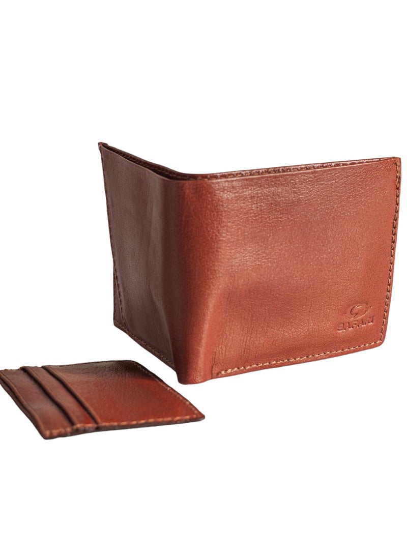 Men's (sa 141) genuine Leather Bifold Sliding 2-in-1 with Removable Card Case Wallet. - Image 2