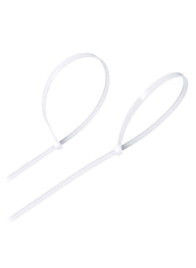 NIBEMINENT 500-Piece Portable Durable Self Locking Nylon Cable Tie Set White 200 x 2.8millimeter 