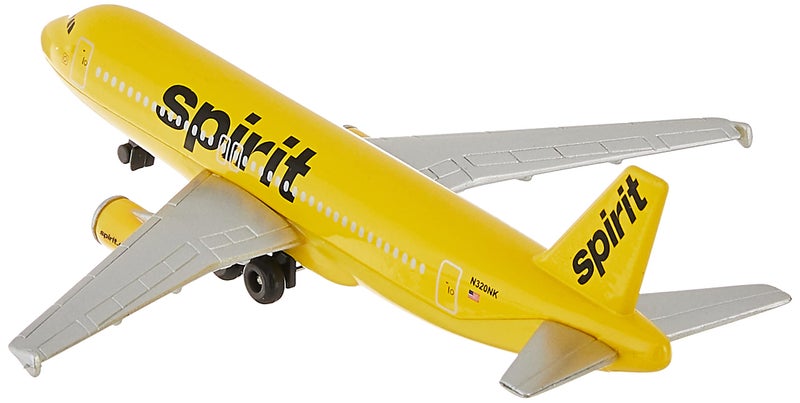 Daron Toy Airplane â€“ Spirit Airlines â€“ Die-Cast Metal Model Airplane Toy with Plastic Parts for Kids Ages 3+ - Image 3