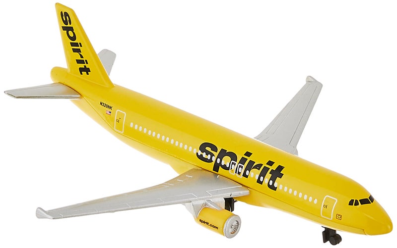 Daron Toy Airplane â€“ Spirit Airlines â€“ Die-Cast Metal Model Airplane Toy with Plastic Parts for Kids Ages 3+ - Image 1