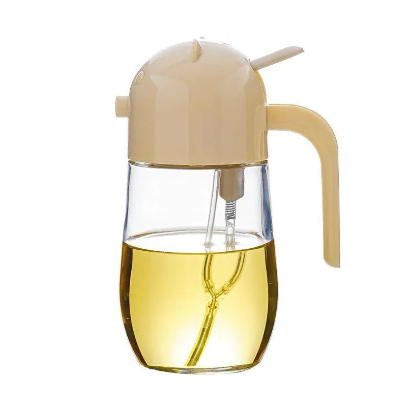 TERXA Oil Bottle With Mist Spray Kitchen Glass Oil Dispenser Bottle 2 In 1 Olive Oil Vinegar Sprayer For CookingAir FryerSaladBBQRoasting Leakproof Storage Jar Pack of 1Multicolor500ml - Image 1
