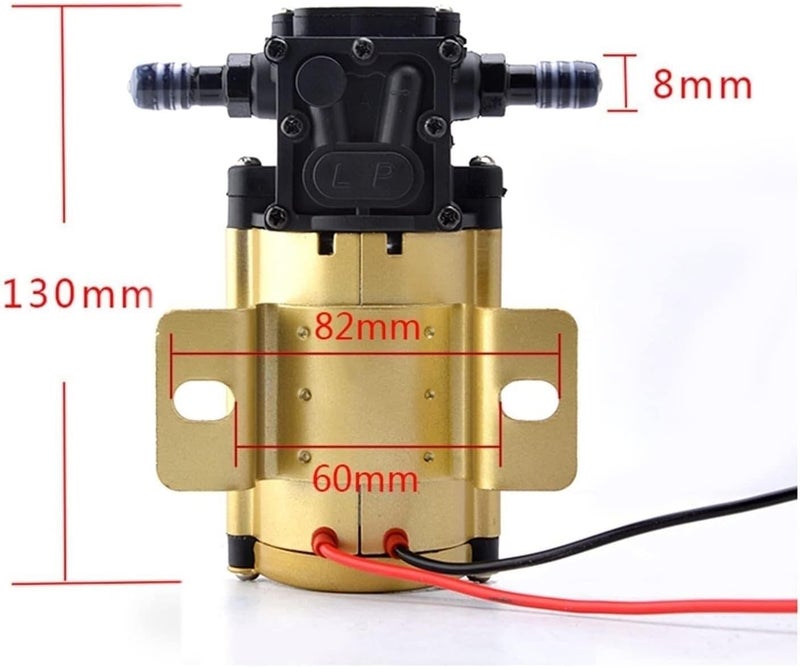 Diaphragm Pump, Peristaltic Pump 12V Electric Gasoline High Power Universal Self-Priming for Bathroom Shower Kitchen(Single Oil Pump) - Image 2