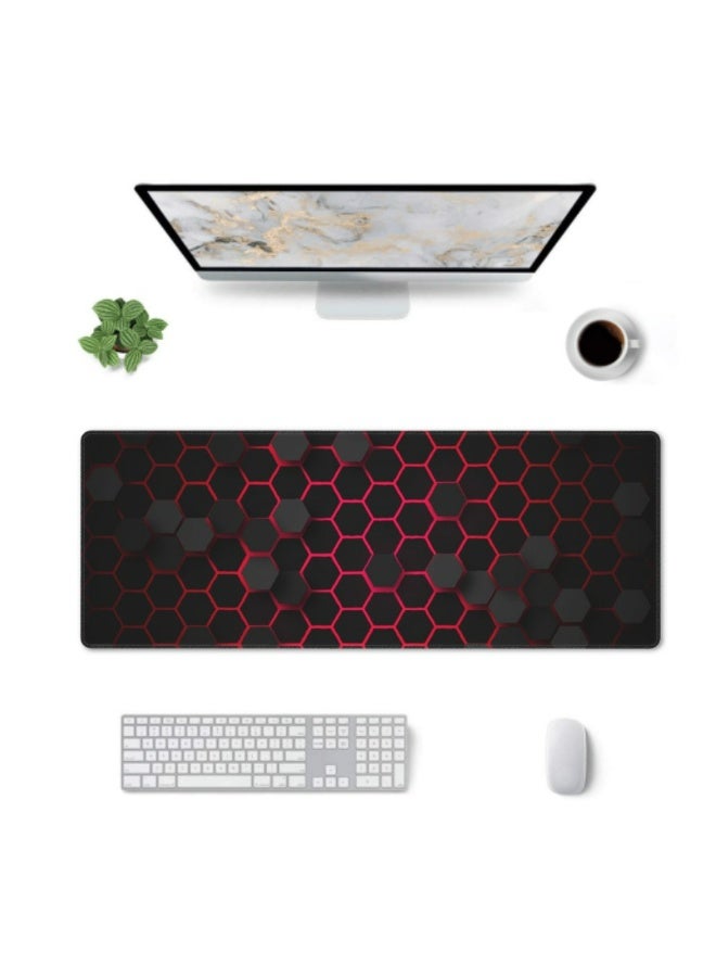 Gaming Laptop Mouse Pad Gaming Mouse Pad Big Desk Pads PC Keyboard Non-Slip 800 * 300 * 3mm Thicker Supper Rubber Table Mat Mouse Pads Edges Design for mouse and keyboard,gaming home and working office