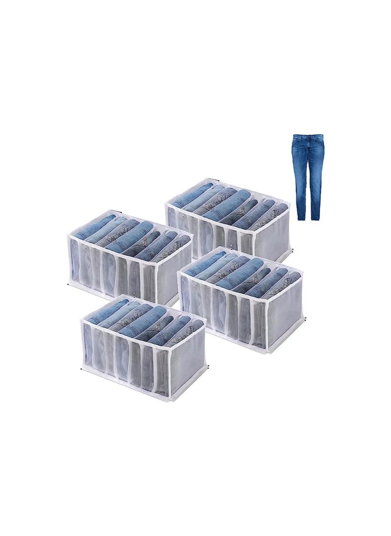 Spaceshoop 4pcs Drawer Organizer Dividers Collapsible Storage Bins Underwear Storage Closet Closet Organizer Drawer Organizer for Socks Bras Scarves Tie Storage Solutions  - Image 1