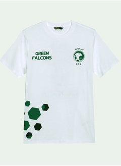 noon 100% Cotton Football World Cup White Printed T-Shirt  - Image 2