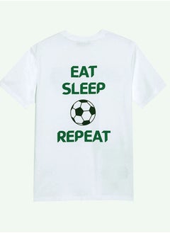 noon 100% Cotton Football World Cup White Printed T-Shirt  - Image 1