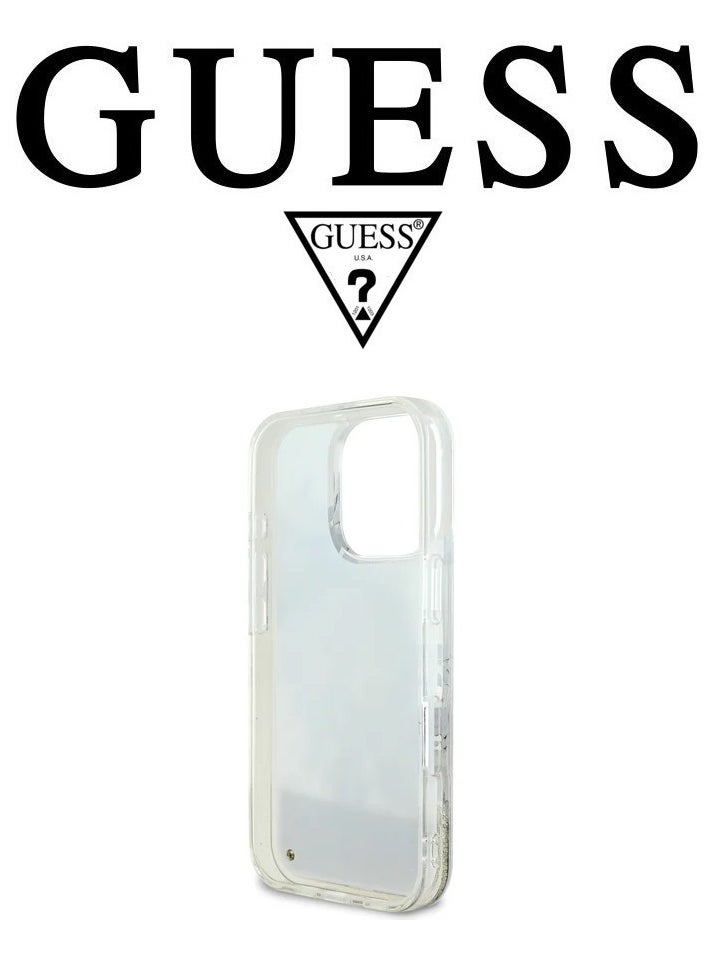 CG MOBILE - iPhone 16 Pro back Case, supports MagSafe wireless charging, transparent with original logo and approved design from the global brand Guess. From CG Mobile. Beige - Image 1