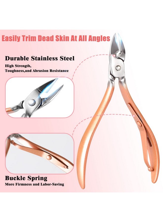 KV.YSHQLNE Manicure Set Pedicure Kit Womens Nail Clippers Set 32 In 1 Professional Grooming Care Tools Nail Kit Including Facial Fingernails And Toenails Care With Travel Case Women (Rose Pink_32 In 1) - Image 3