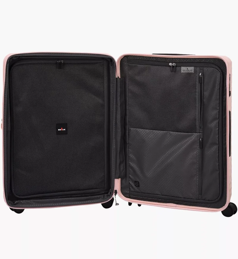 Echolac  Celestra Medium 65 Cm Hardcase 4-Double Wheeled Expandable Check-In Luggage Trolley - Pink  | Best Price UAE