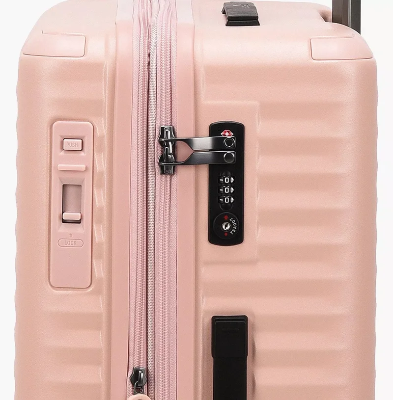 Echolac  Celestra Medium 65 Cm Hardcase 4-Double Wheeled Expandable Check-In Luggage Trolley - Pink  | Best Price UAE