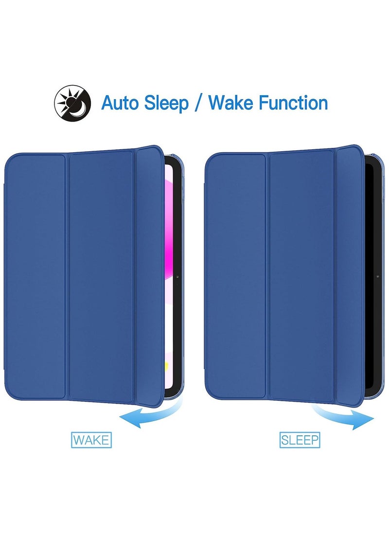 Case Compatible with iPad 9.7/Air 1/Air 2 Case, Slim Stand Hard Shell Back Protective Smart Cover(BLUE)