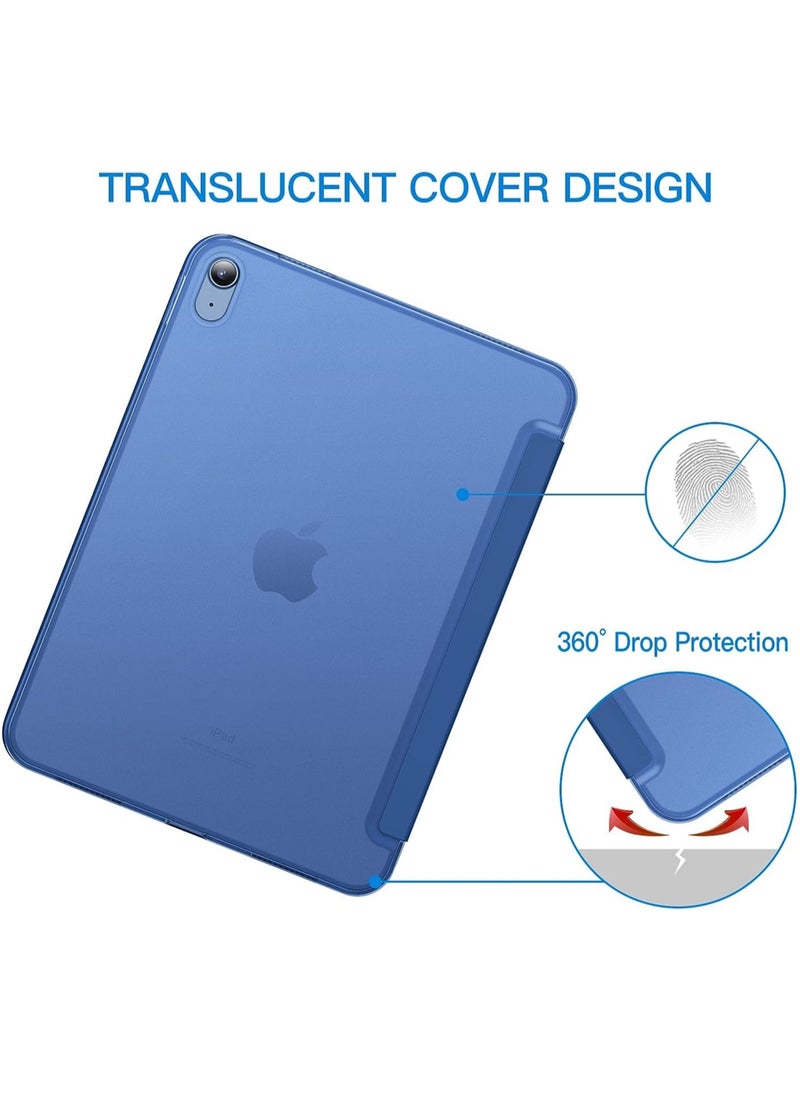 Case Compatible with iPad 9.7/Air 1/Air 2 Case, Slim Stand Hard Shell Back Protective Smart Cover(BLUE)