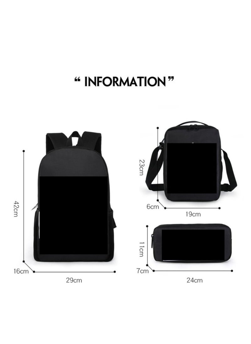 Generic - Cartoon anime backpack for primary and secondary school students, large capacity casual lightweight backpack, cartoon shoulder bag, pencil case, pencil case, and pencil case - Image 1