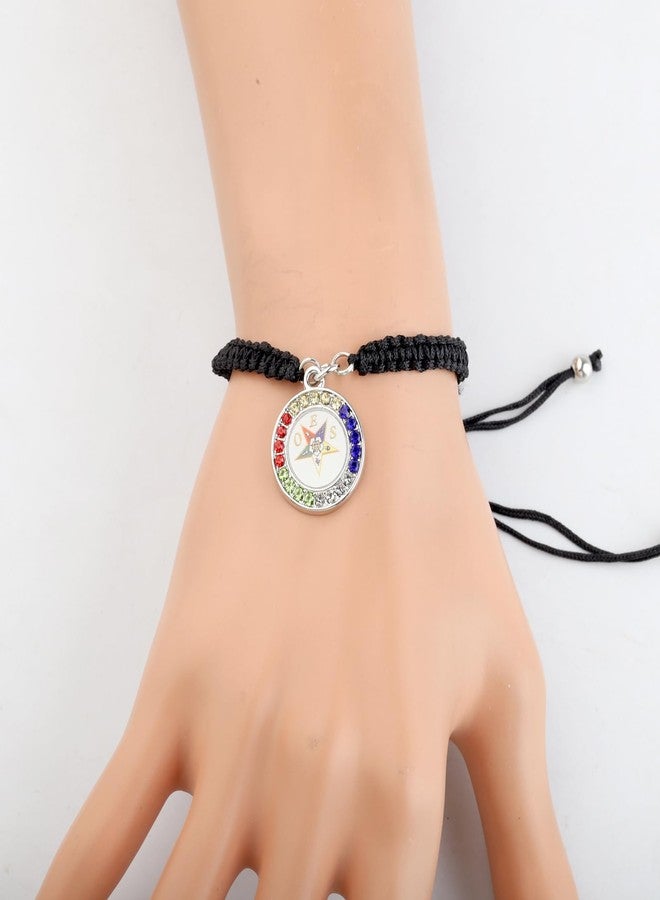 PLITI OES Sorority Gift Sisterhood Gift Sorority Sister Gifts OES Symbol Bracelet For Women (OES rope bg) - Image 3