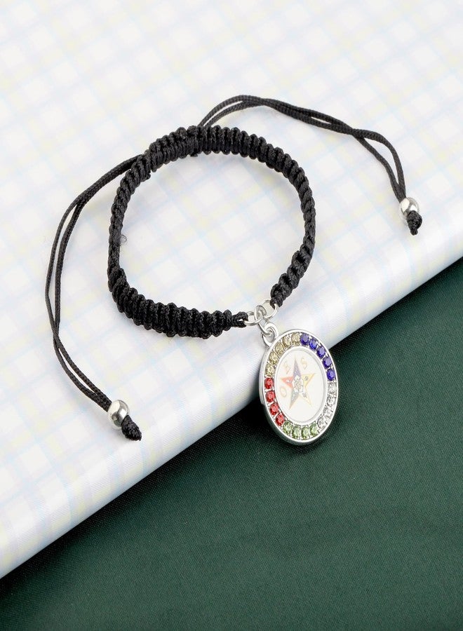 PLITI OES Sorority Gift Sisterhood Gift Sorority Sister Gifts OES Symbol Bracelet For Women (OES rope bg) - Image 4