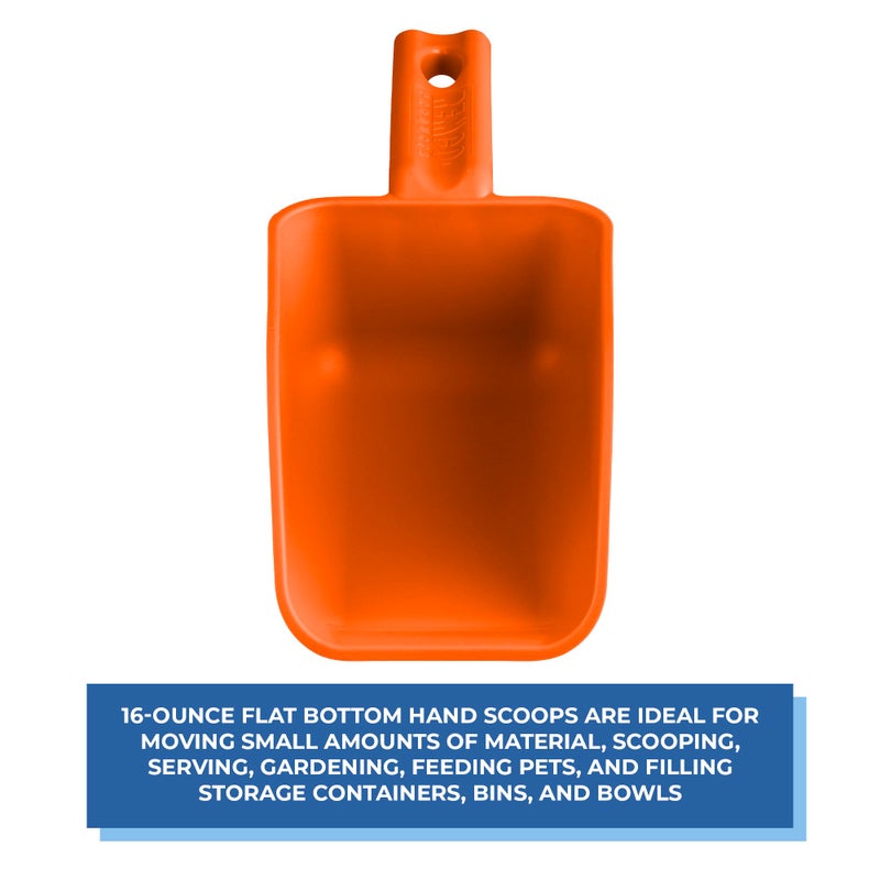 Remco Vikan Remco 63007 Color-Coded Plastic Hand Scoop - BPA-Free Food-Safe Kitchen Utensils, Restaurant and Food Service Supplies, 16 oz, Orange - Image 3