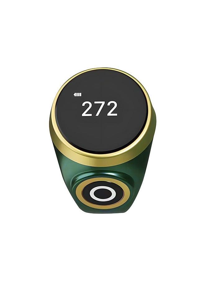 Generic - Zikr Ring, Smart Tasbih Zikr Ring With 3 Compatible Sizes(18mm/ 20mm/ 22mm) Ring Count Reminder, Muslim Prayer Timing Reminder,  OLED Display（green） - Image 1