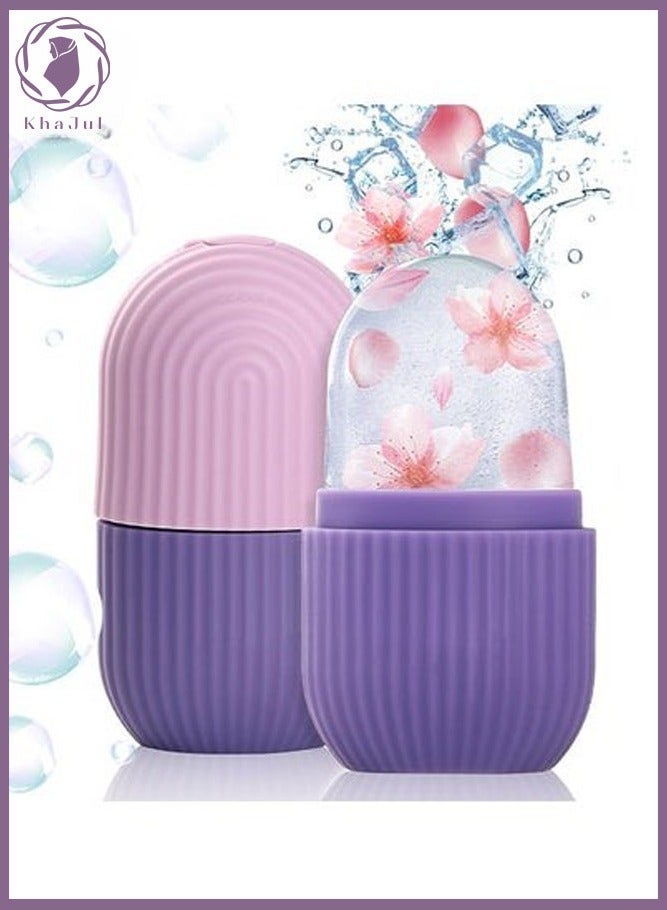 Captaintech Roller for Face, Beauty Facial Massage, Glow Cube for Face, Skin Care Tools for Eye Wrinkles, Ainkcne Puffiness Relief (Purlpe) - Image 1