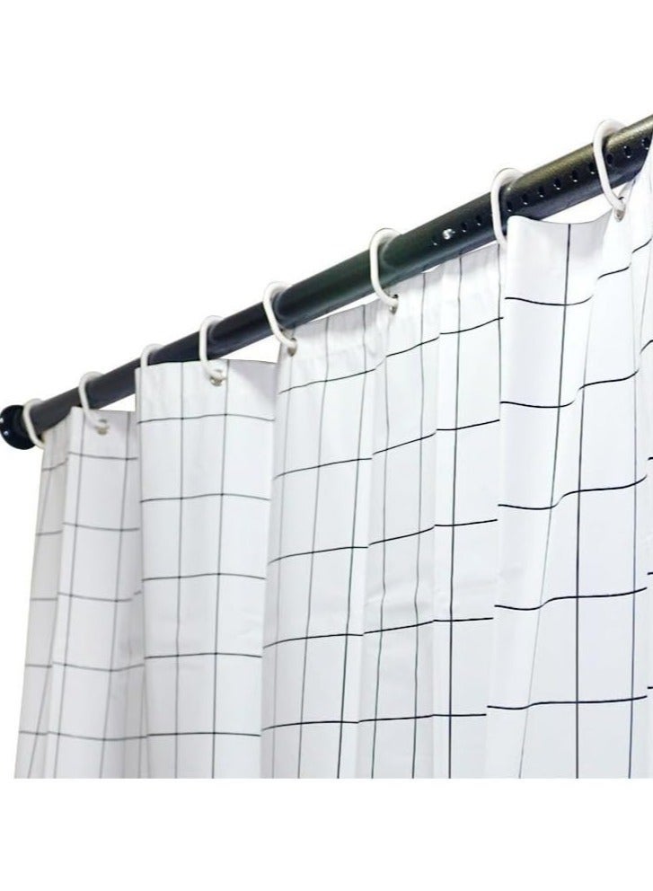 Bukela Tension Shower Curtain Rod Adjustable Window Curtain Rod Heavy Duty Closet Tension Rod Adjustable Hanging Clothes Organizer for Bathroom Wardrobe Balcony Closet Rods No Drilling Room Divider Rack - Image 5