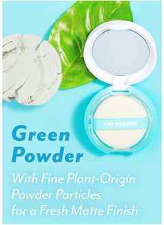 I'M MEME Compact - Oil Cut Pact | With Green Powder, Mineral, Setting Powder, Translucent, Sebum Control for Oily and Combination Skin Type, Mattifying Effect, Sebum Free, HD Face Makeup, Pressed Fini  - Image 4