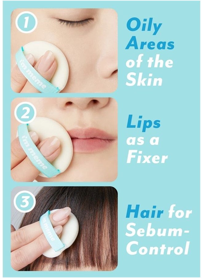 I'M MEME - Compact - Oil Cut Pact | With Green Powder, Mineral, Setting Powder, Translucent, Sebum Control for Oily and Combination Skin Type, Mattifying Effect, Sebum Free, HD Face Makeup, Pressed Fini - Image 1
