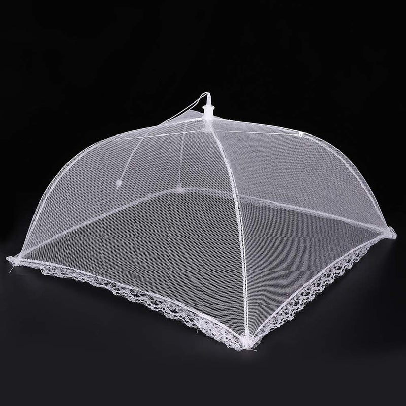 Foldable Mesh Food Cover 12.6x12.6 Inches Set of 2 Dome Shape for Picnic BBQ Party - Image 2