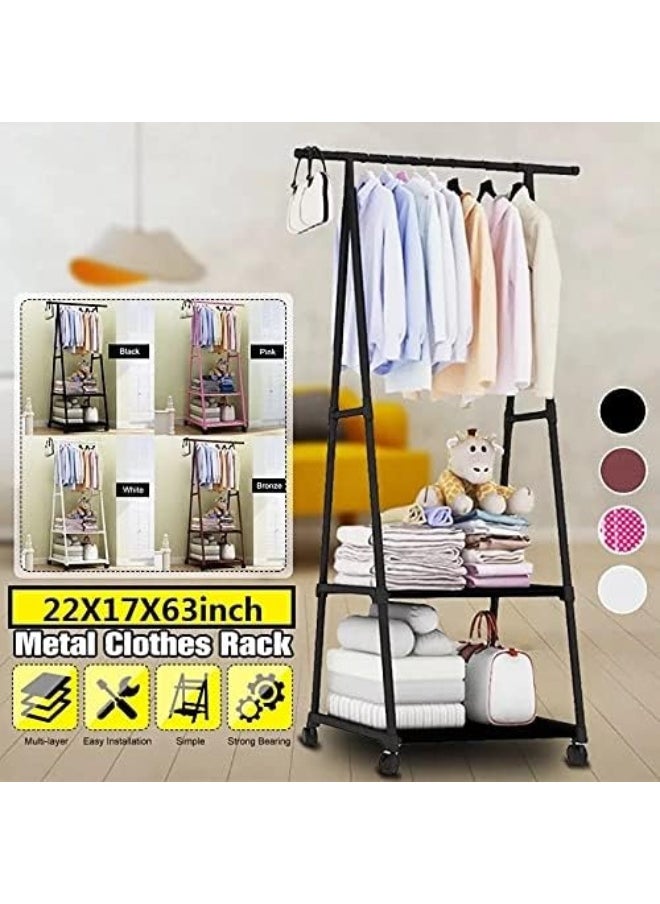 Triangular Multifunction Bedroom Coat Rack with Wheels- Black - pzsku/ZBF0ADAB243BD3846E29EZ/45/_/1737381335/f8ab0da8-9889-4907-8943-bd406e9fb7d6