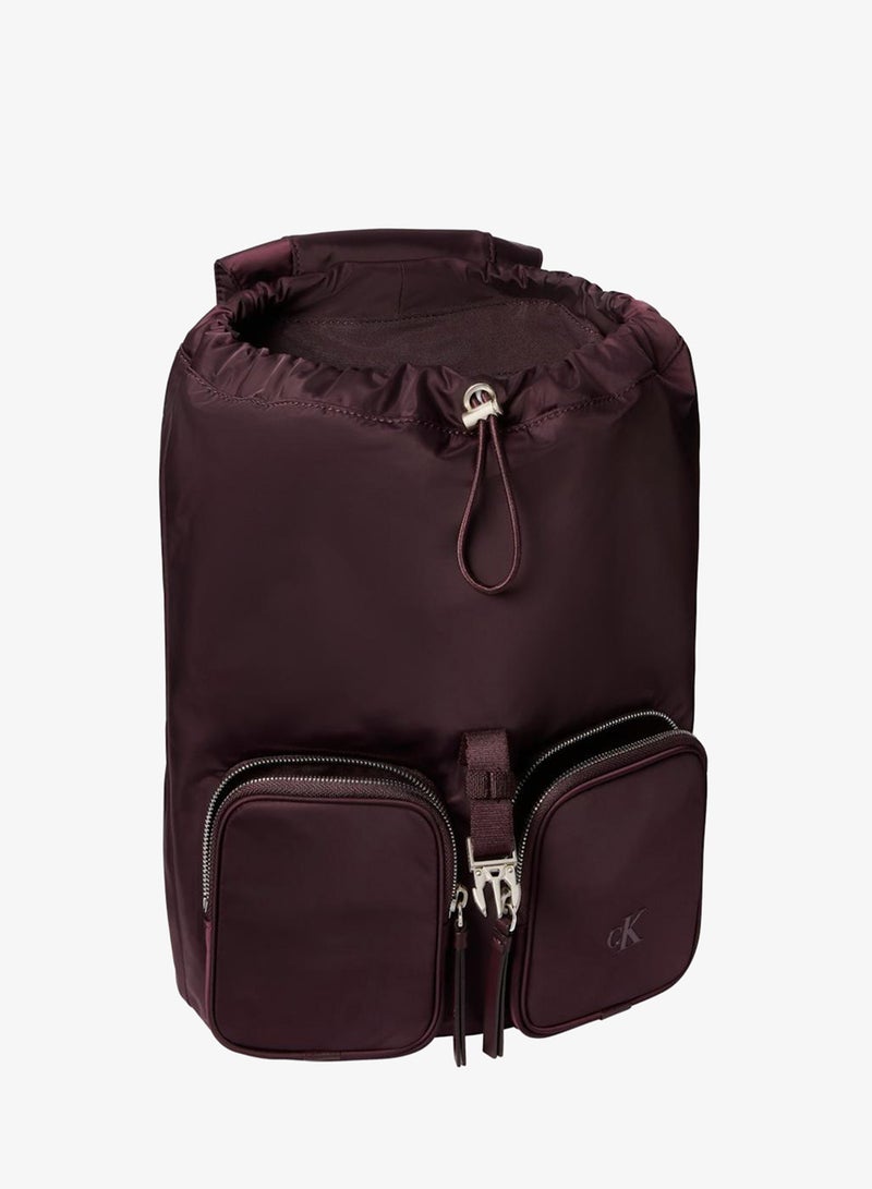 CALVIN KLEIN Soft Satin Nylon Flap Backpack - Image 3