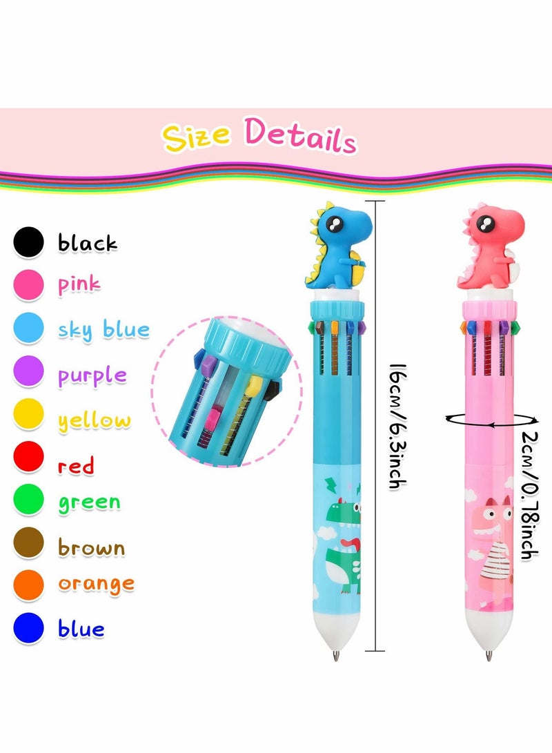 SYOSI Ballpoint Pen, 24 Pack 0.5mm 10-in-1 Multicolor Ballpoint Pen 10 Colors Retractable Ballpoint Pens - Image 5