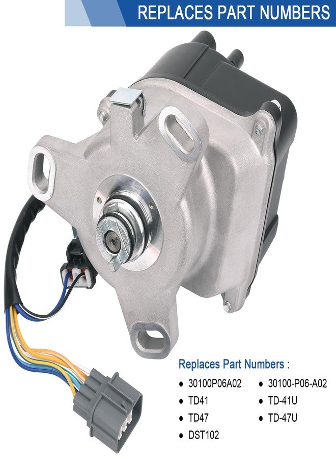 AiYiGu Ignition Distributor Compatible with Honda Civic DX, CX, LX 1.5L NON V-TEC 1992 1993 1994 1995, Replacement OEM TD-41U TD-47U 30100-P06-A02 30100P06A02 DST102 - Image 2
