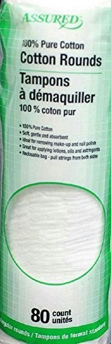 ASSURED 80 Count Assured 100 Cotton Rounds Pack of 2 - Image 2