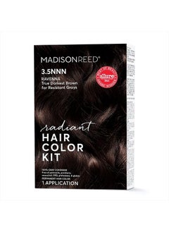 Madison Reed Radiant Hair Color Kit, Darkest Brown for 100% Gray Coverage of Resistant Gray Hair, Ammonia-Free, 3.5NNN Ravenna Brown, Permanent Hair Dye, Pack of 1  - Image 1