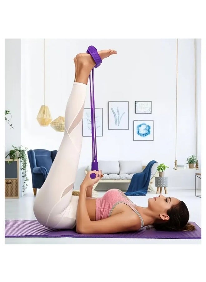 1 rubber tube pedal tensioner, home yoga leg six tube elastic rope tension strap, full body stretching tension rope, upper limb fitness assistive device, fitness yoga leg - Image 3