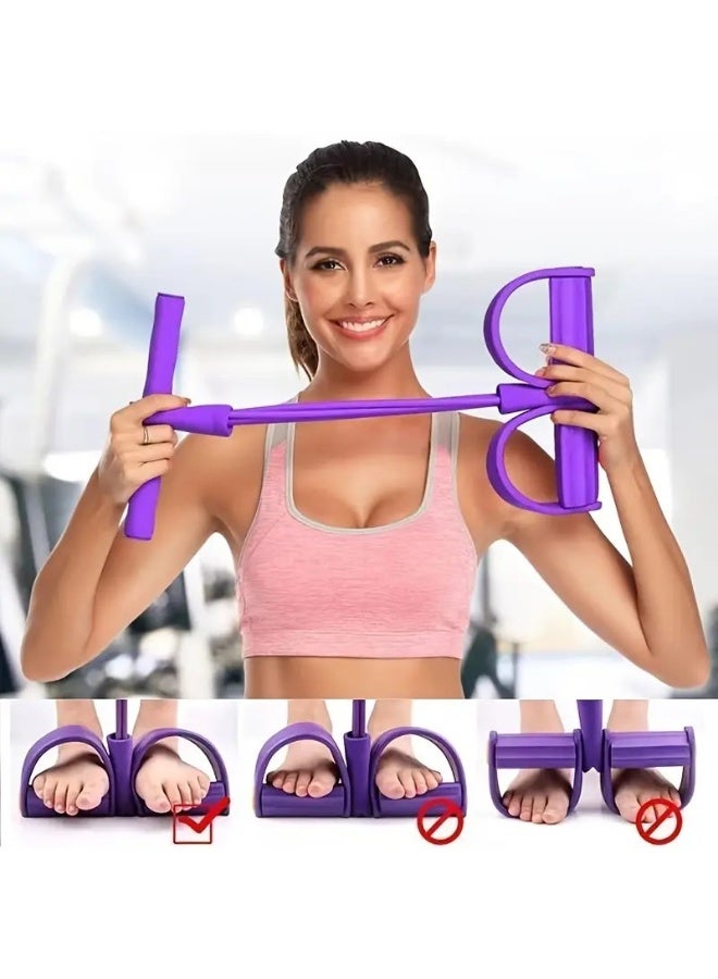 1 rubber tube pedal tensioner, home yoga leg six tube elastic rope tension strap, full body stretching tension rope, upper limb fitness assistive device, fitness yoga leg - Image 5