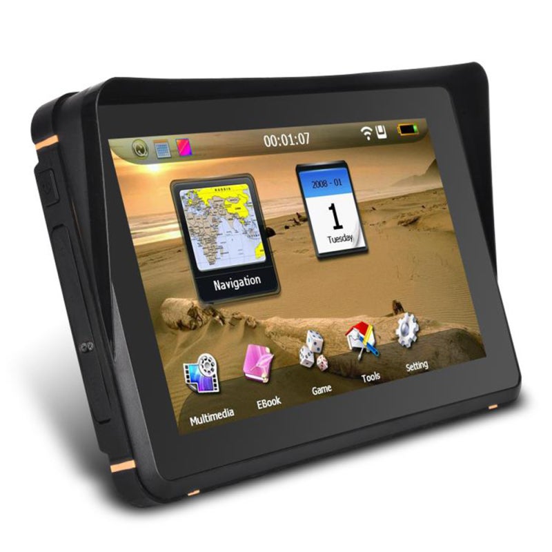 ملاحة GPS مقاومة للماء ذات الوظائف المزدوجة للدراجات النارية والسيارات، ملاحة سيارات GPS، نظام ملاحة ساتل للدراجات النارية مع مجموعة التركيب، تذكير صوتي بالتوجيهات عند الانعطاف، مسارات GPS للشاحنات، خريطة جنوب شرق آسيا - Image 1