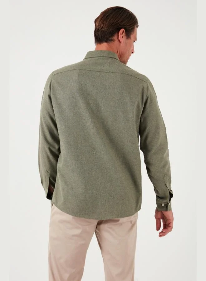 Buratti  Buratti Cotton Regular Fit Button-Down Collar Winter Shirt Men's SHIRT CF24W127079 for Men | Best Price UAE