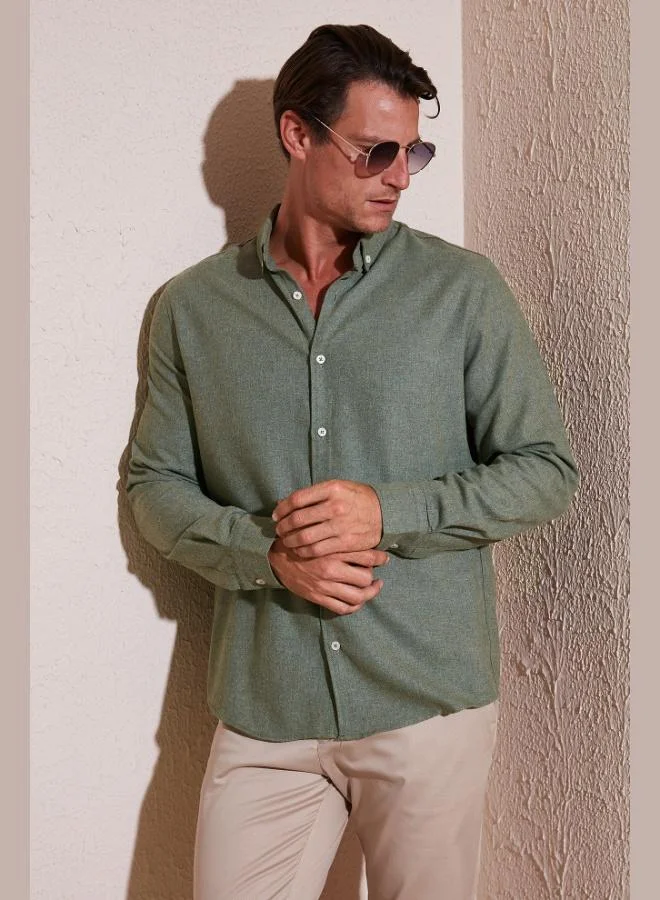 Buratti  Buratti Cotton Regular Fit Button-Down Collar Winter Shirt Men's SHIRT CF24W127079 for Men | Best Price UAE