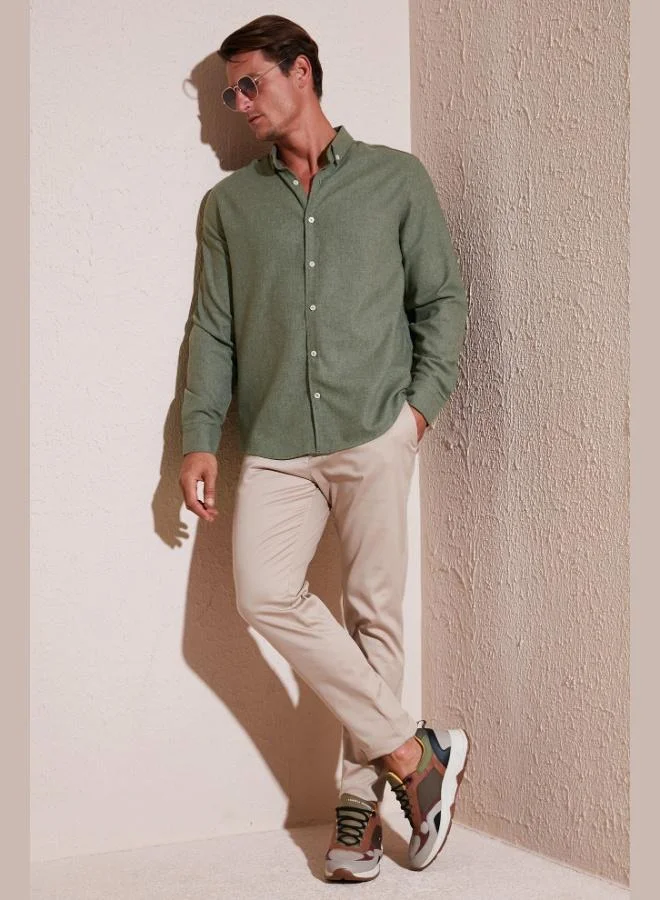 Buratti  Buratti Cotton Regular Fit Button-Down Collar Winter Shirt Men's SHIRT CF24W127079 for Men | Best Price UAE