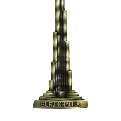 ASHVAH Dubai Burj Khalifa Monument Miniature Showpiece, Replica, Small Metal Souvenir Model, 26 cm - Image 3