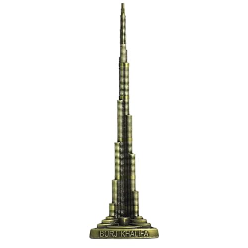 ASHVAH Dubai Burj Khalifa Monument Miniature Showpiece, Replica, Small Metal Souvenir Model, 26 cm - Image 1