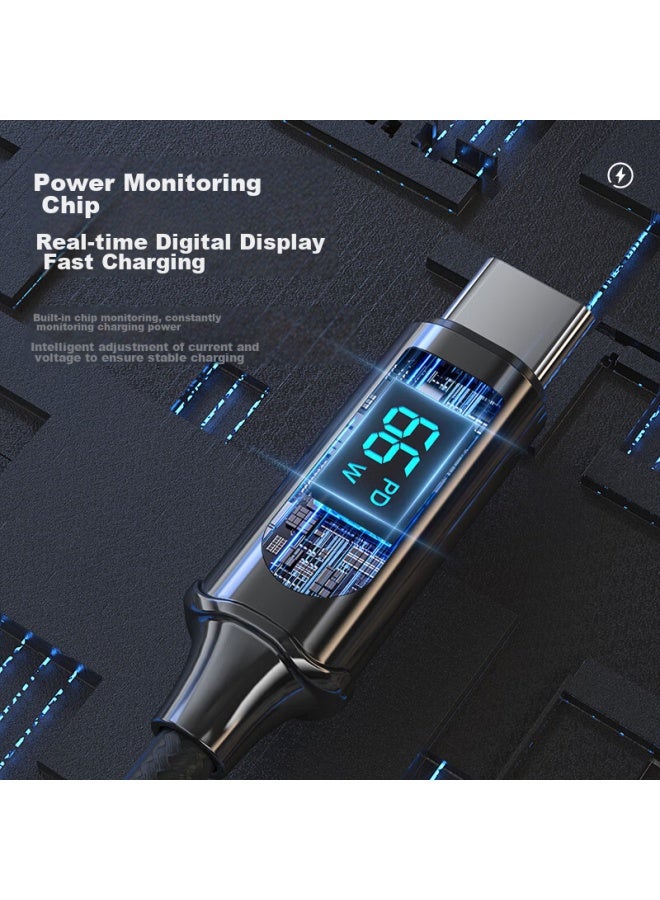 Newmine W Type-c Data Cable, 6a/5a Super Fast Charging, 1.2 Meter Charging Cord, Universal, Digital Display Version - Image 5