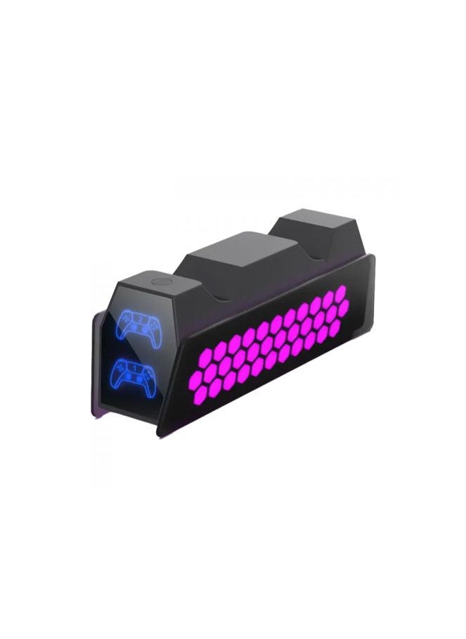 DOBE DOBE Dual Charger for PlayStation 5 Controllers - RGB  - Image 1