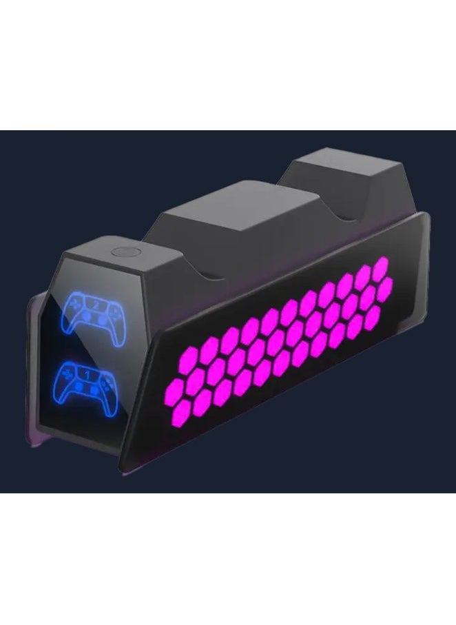 DOBE DOBE Dual Charger for PlayStation 5 Controllers - RGB  - Image 2
