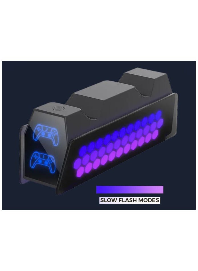 DOBE DOBE Dual Charger for PlayStation 5 Controllers - RGB  - Image 3