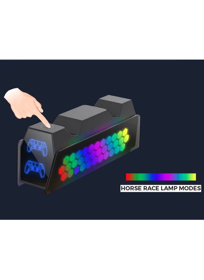 DOBE DOBE Dual Charger for PlayStation 5 Controllers - RGB  - Image 4