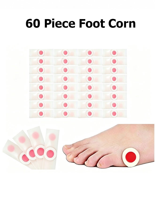 MQFORU 60 Piece Foot Corn Removal Plaster With Hole Warts Thorn Patch Pads Toe Care Patches - Image 1